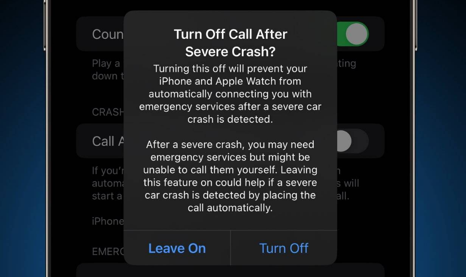 前进苹果14维修分享 iPhone 14 和 Apple Watch 上关闭崩溃检测 