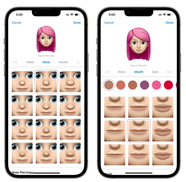 前进苹果手机维修分享​iOS 16中的拟我表情有了哪些变化和升级 
