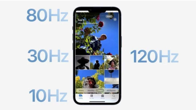 前进苹果14维修分享iPhone 14有高刷吗 
