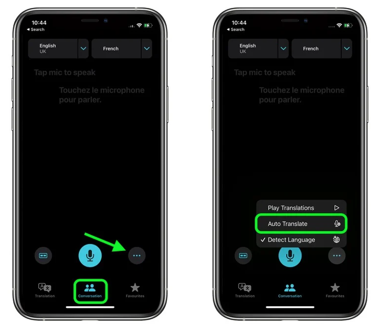 前进苹果手机维修分享iOS 15 “翻译” App 新改进 